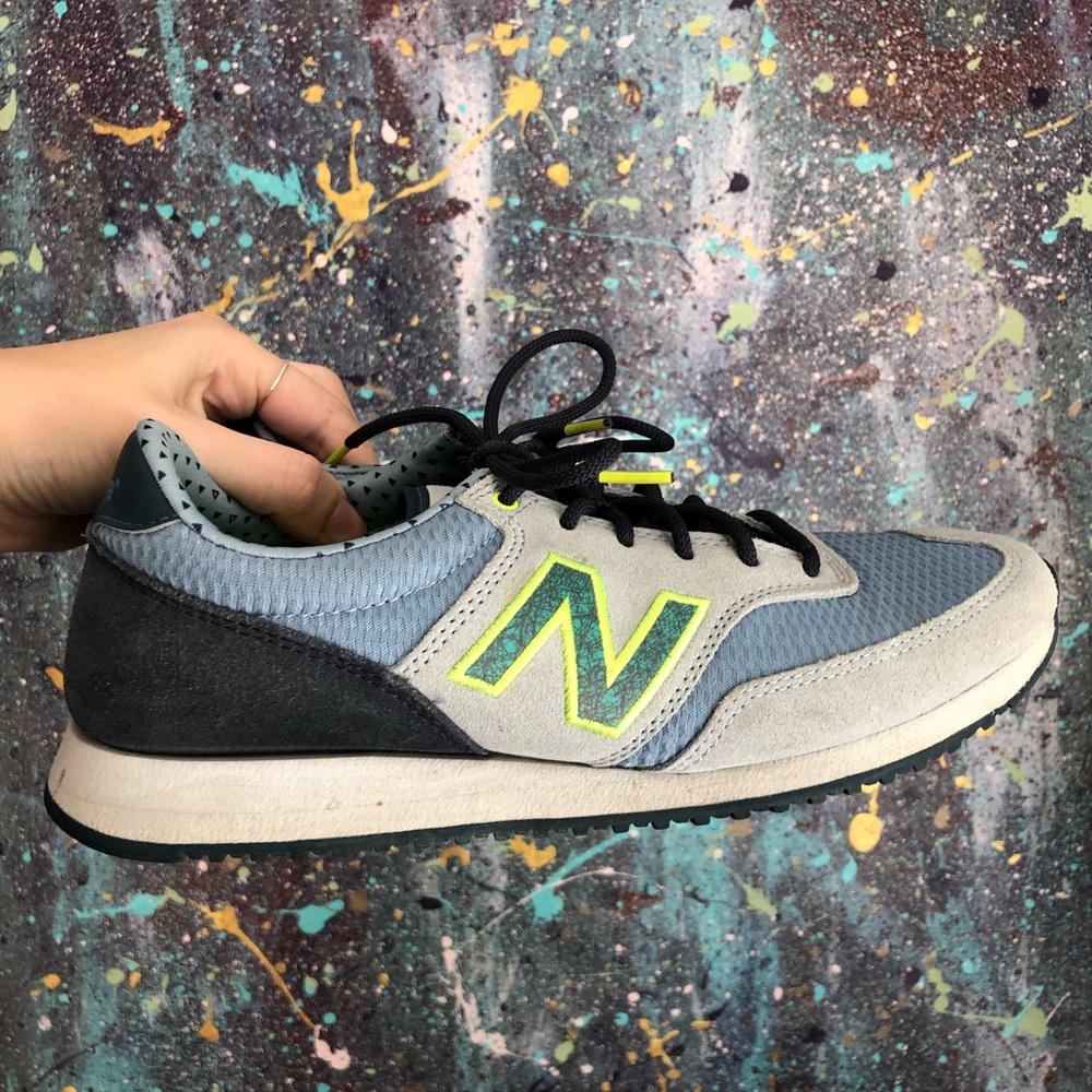 New Balance Lime Green and Navy Sneakers